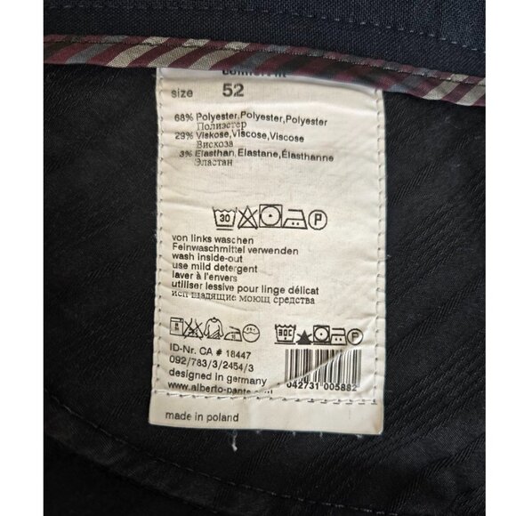 Alberto Pants Men's 38 x 31 Dress Pants Black Poland Comfort fit - Picture 8 of 8
